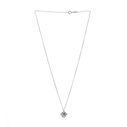 Tiffany Platinum Diamond Schlumberger Lynn Pendant Necklace 3 of 8