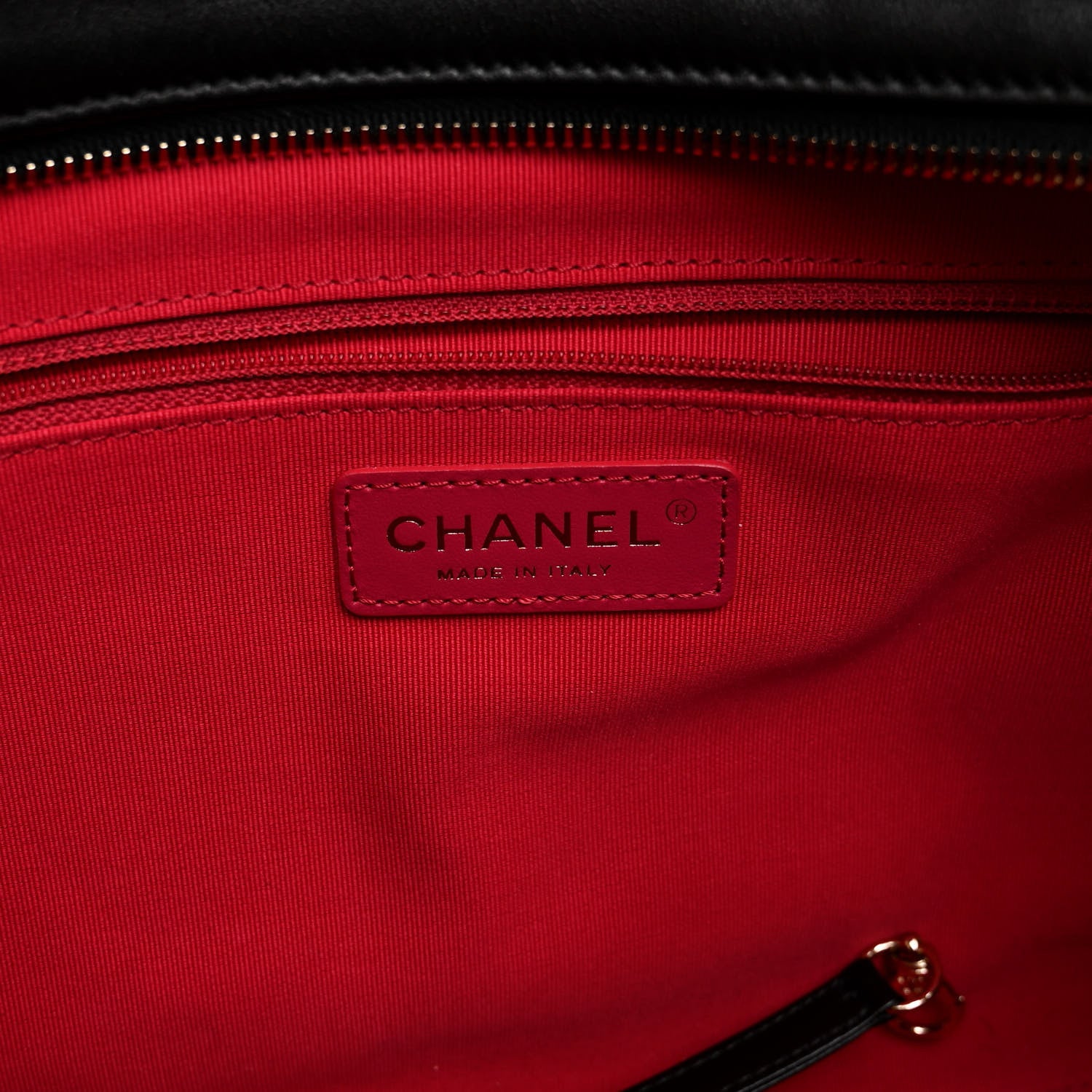 Chanel Calfskin CC Zipped Shopping Tote Black 6 of 9