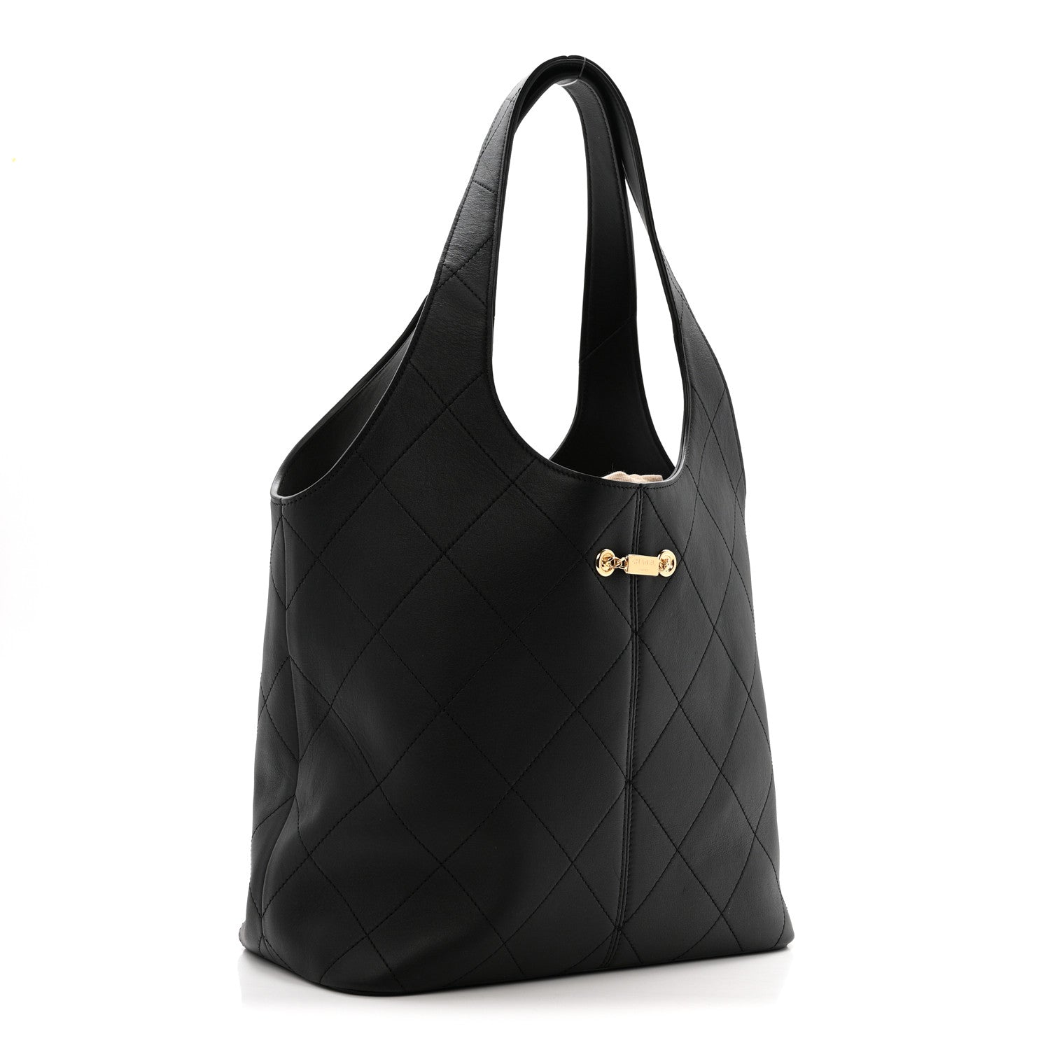 Chanel Calfskin Quilted Large Shopping Bag Black 3 of 9