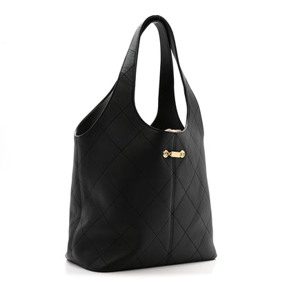 Chanel Calfskin Quilted Large Shopping Bag Black 3 of 9