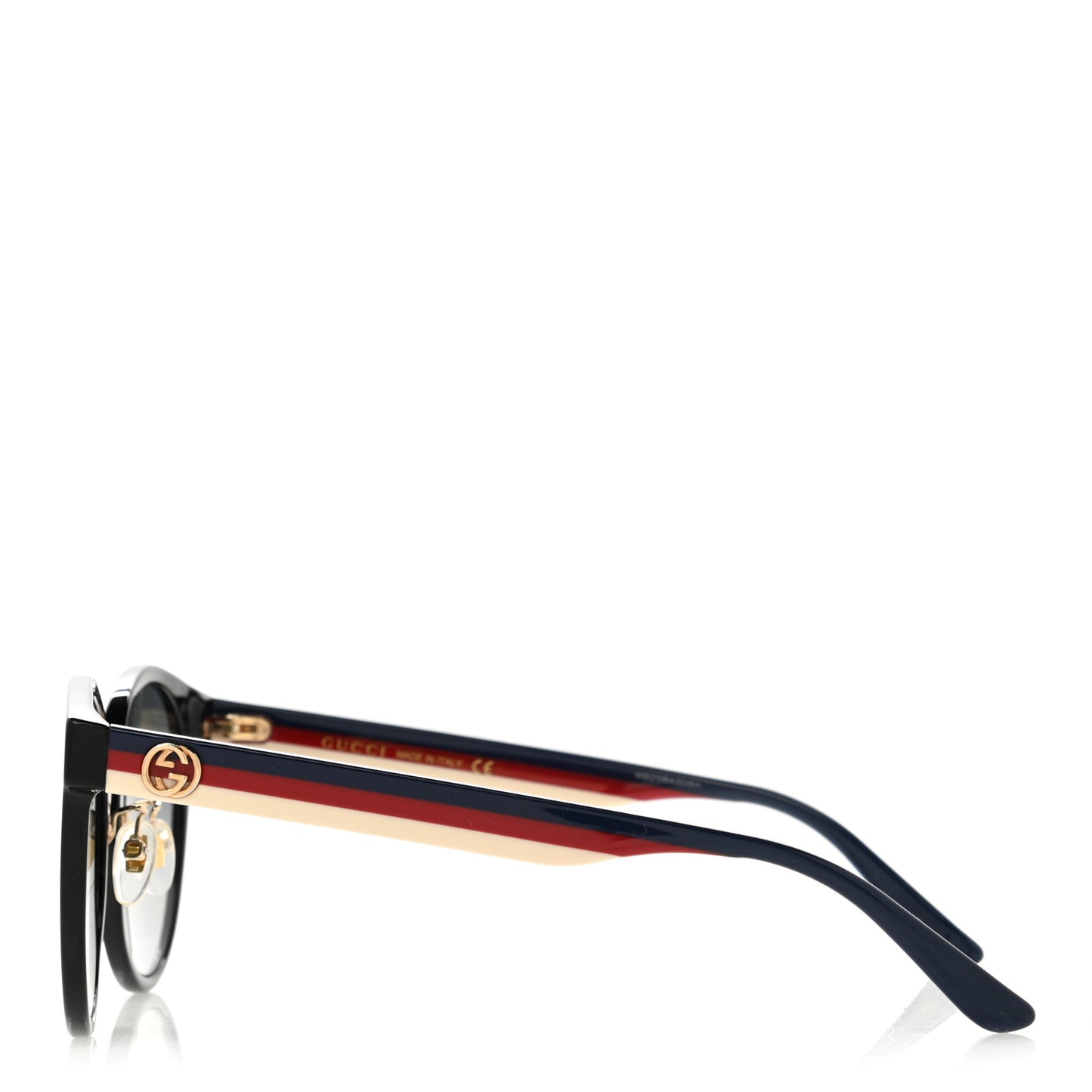 Acetate GG Web Round Eye Sunglasses GG0854SK Black