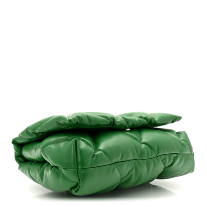 Balenciaga Nappa Calfskin Quilted Touch B Puffy Clutch Leaf Green 4 of 10