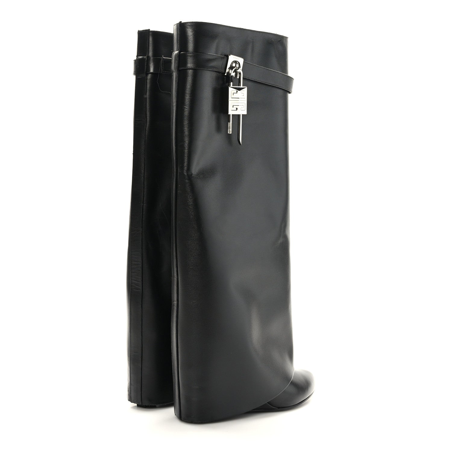 Givenchy Calfskin Shark Lock Pant Boots 40.5 Black 4 of 7