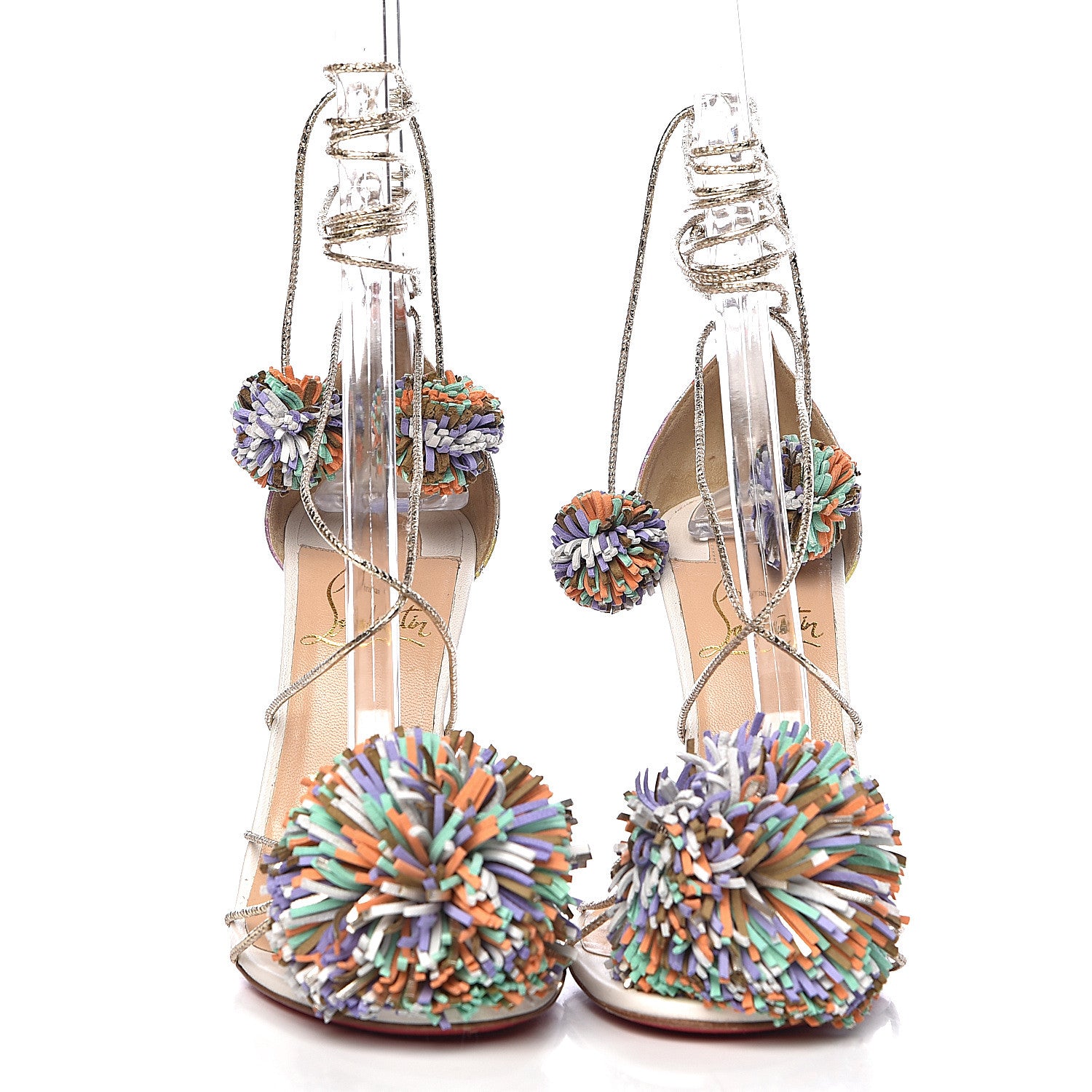 Christian Louboutin Nappa Suede Starouchi 100 Sandal 35 Multicolor 2 of 14