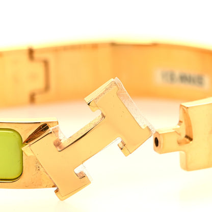 Hermes Enamel Narrow Clic Clac H Bracelet GM Anis 4 of 5
