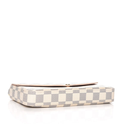 Louis Vuitton Damier Azur Pochette Felicie Chain Wallet Rose Ballerine 4 of 9