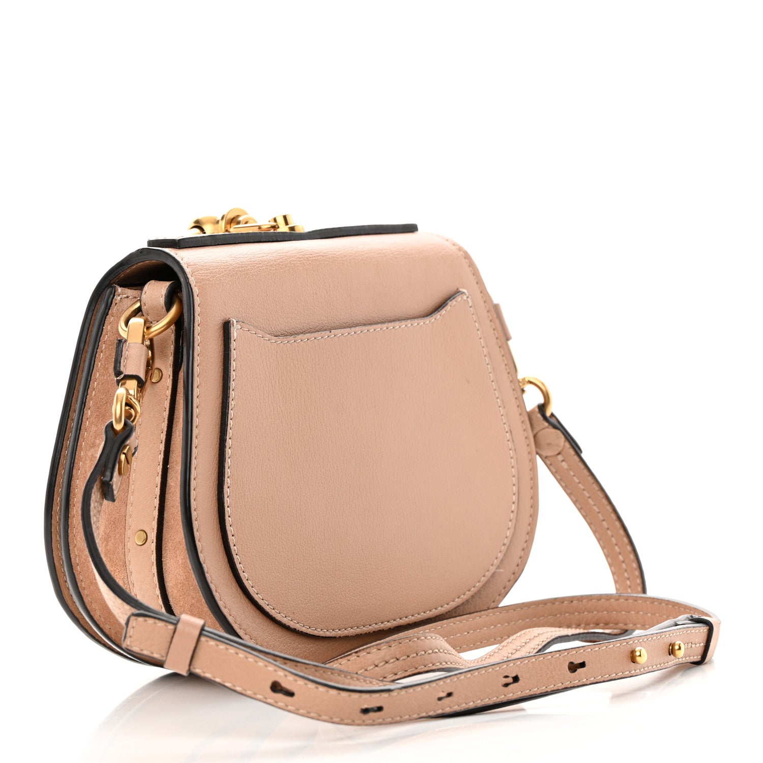 Chloe Calfskin Suede Small Nile Bracelet Bag Biscotti Beige 3 of 17