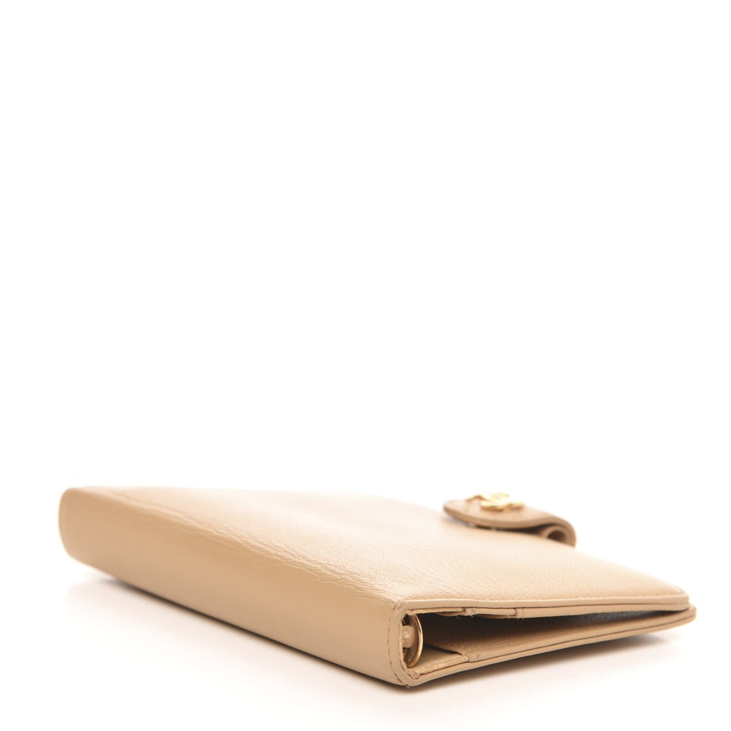 Goatskin Small Ring Agenda Planner Beige