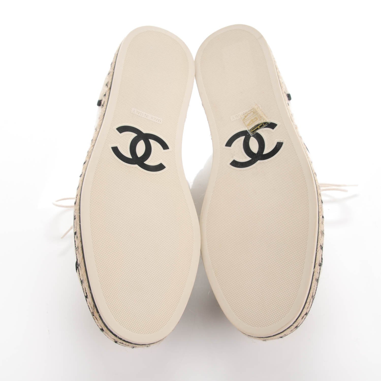 Chanel Cotton Lace Up Espadrilles 41 Light Beige 7 of 8