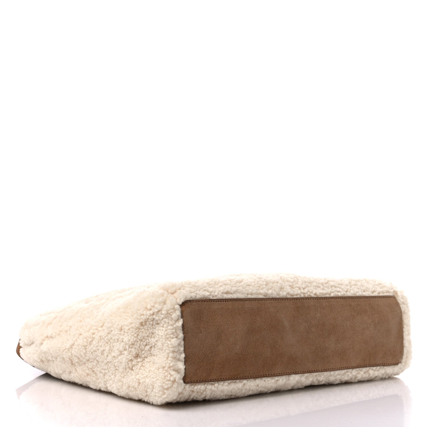 Telfar X UGG Suede Shearling Medium Shopping Bag Natural 4 of 9