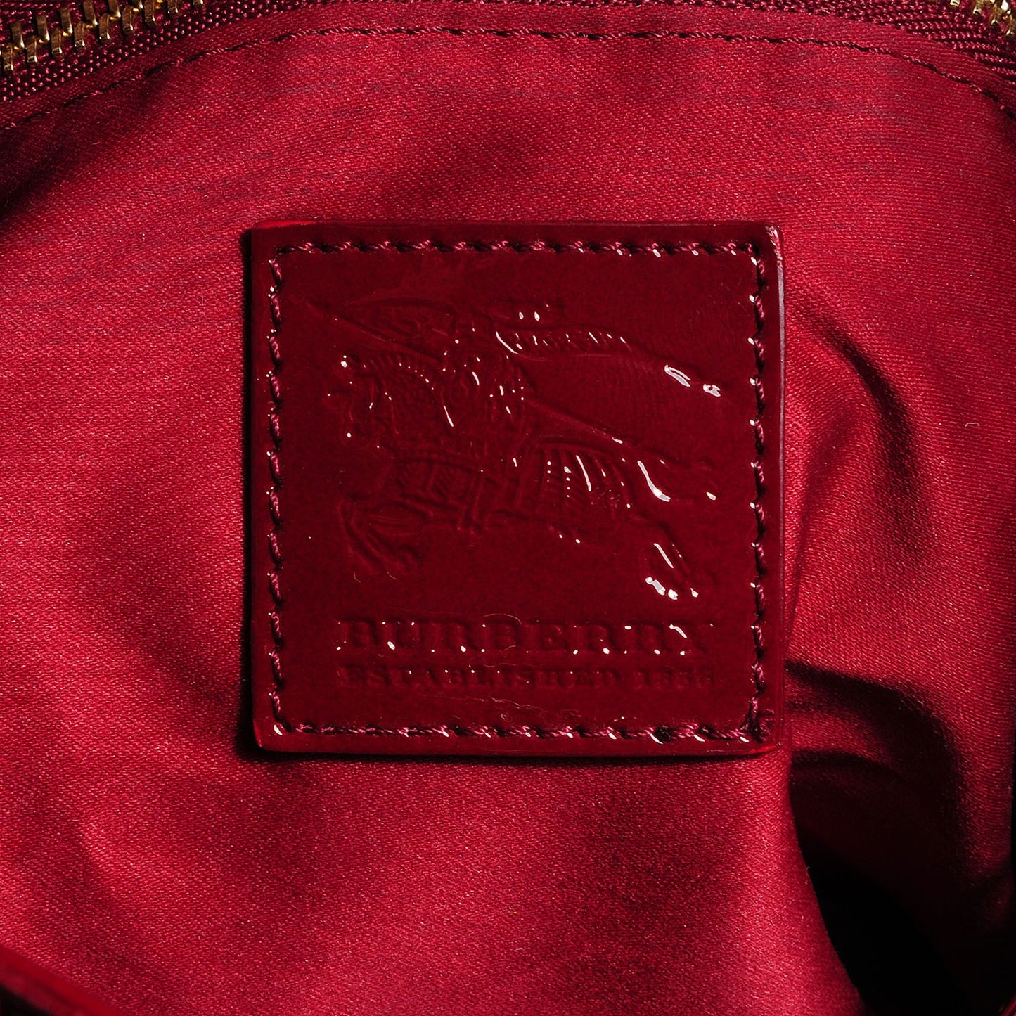 Patent Quilted Beaton Red