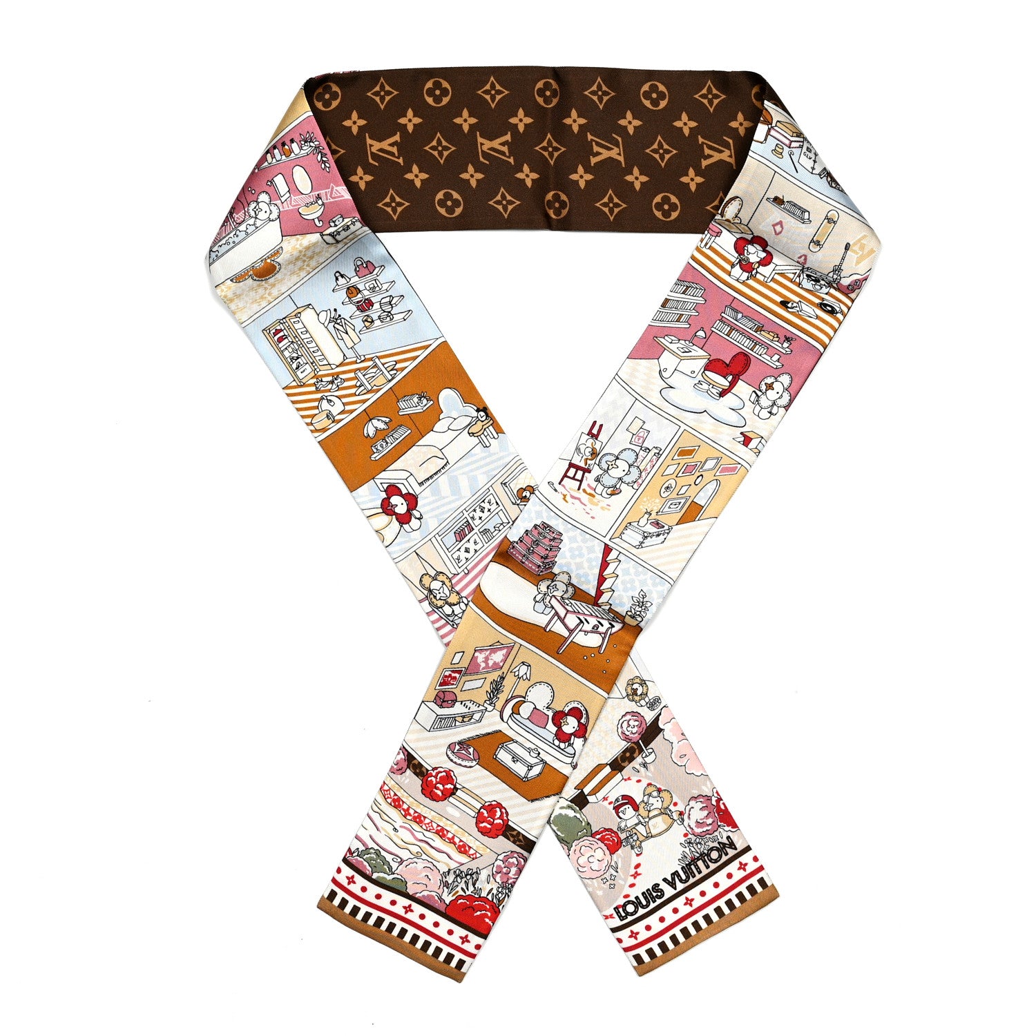 Louis Vuitton Silk Vivienne World Bandeau Multicolor 1 of 4