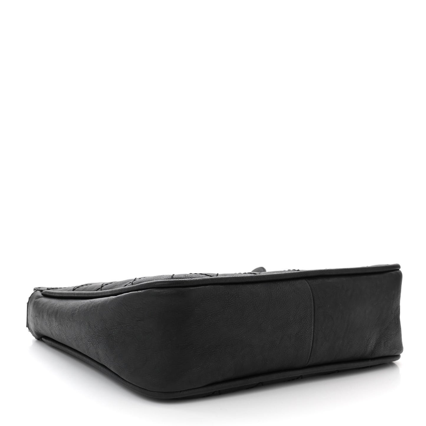 Calfskin Quilted CC Shoulder Bag Black