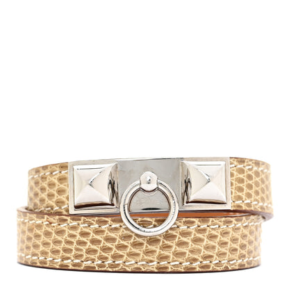 Hermes Lizard Rivale Double Tour Bracelet XS Ficelle 1 of 9