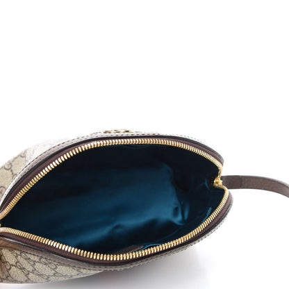 Gucci GG Supreme Monogram Textured Dollar Calfskin Web Small Ophidia Dome Shoulder Bag Beige Ebony New Acero 5 of 10