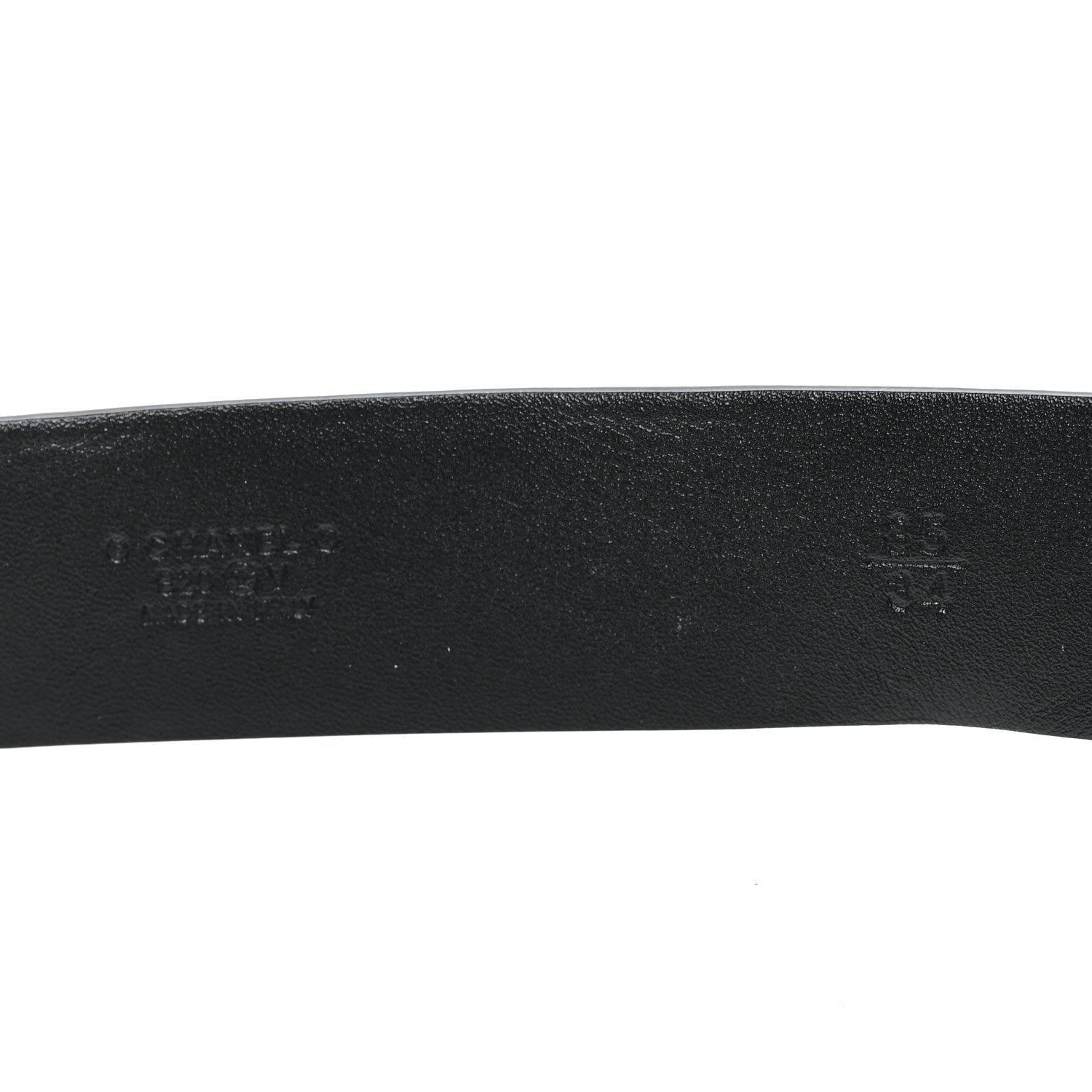 Chanel Calfskin Crystal Metal Quilted CC Belt 85 34 Black 3 of 5