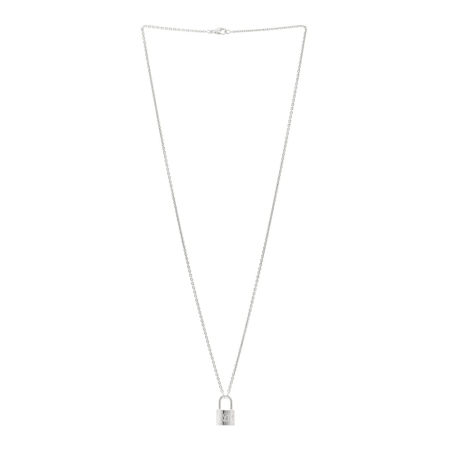 Louis Vuitton Sterling Silver Lockit Necklace 3 of 4