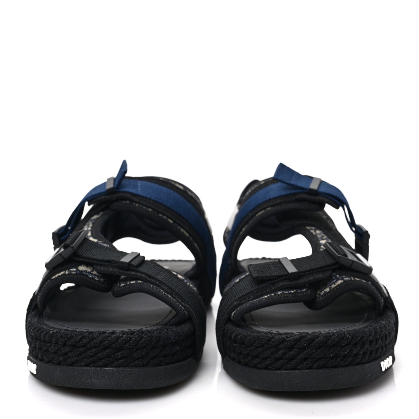 Technical Fabric Oblique Mens Atlas Sandals 44 Black Blue