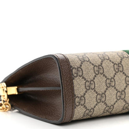 Gucci GG Supreme Monogram Web Small Ophidia Chain Shoulder Bag Brown 8 of 9