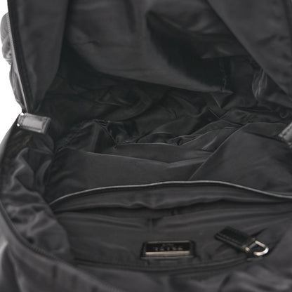 Prada Nylon Tessuto Logo Patch Backpack Black 5 of 10