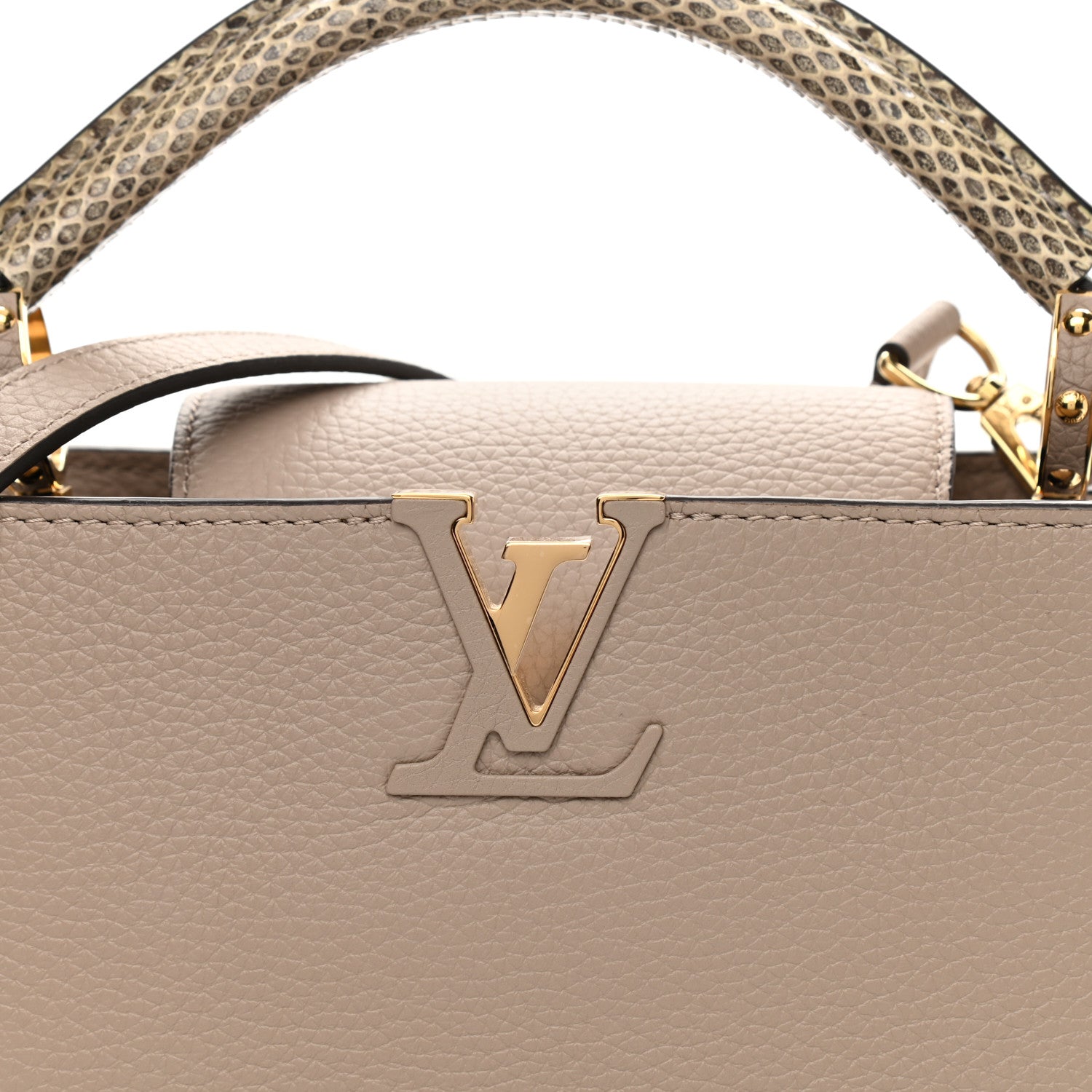 Louis Vuitton Taurillon Ayers Capucines BB Galet 7 of 9