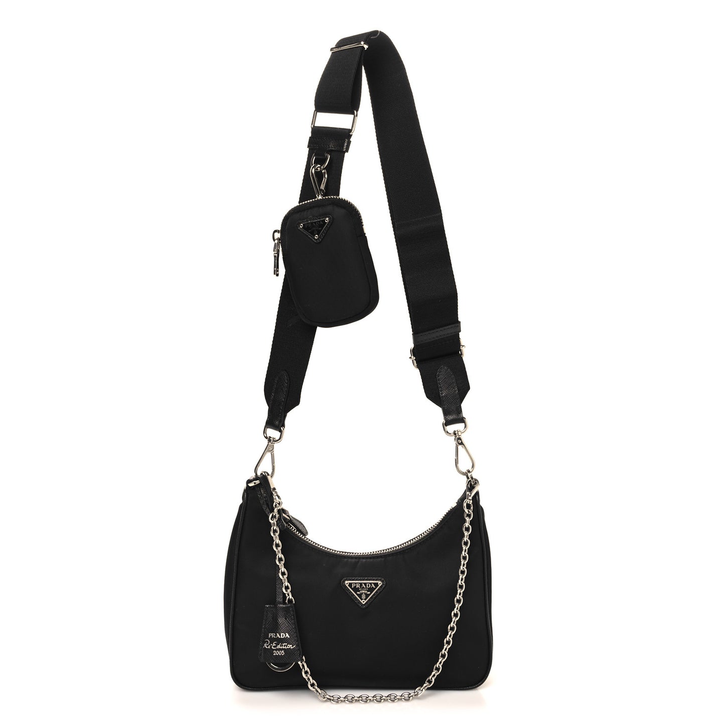 Nylon Re-Edition 2005 Shoulder Bag Black