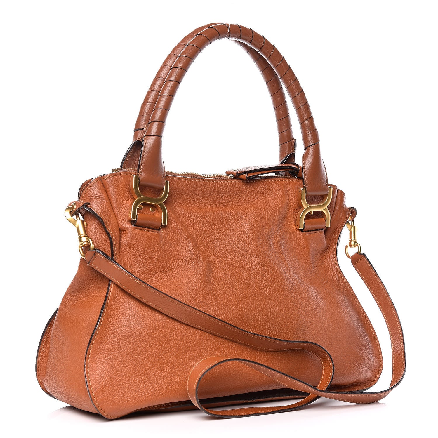 Chloe Calfskin Medium Marcie Satchel Tan 3 of 10