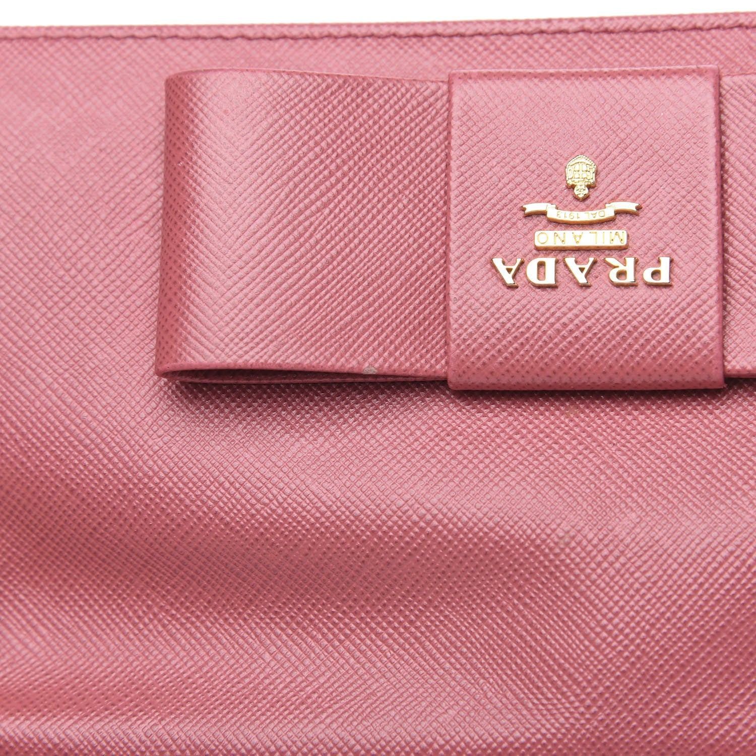 Prada Saffiano Bow Continental Wallet Peonia 11 of 12