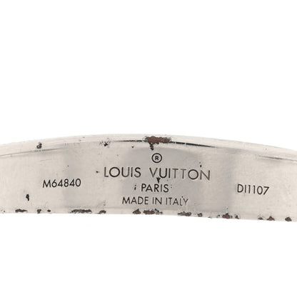 Louis Vuitton Brass Monogram Jonc Cuff L Silver 4 of 5