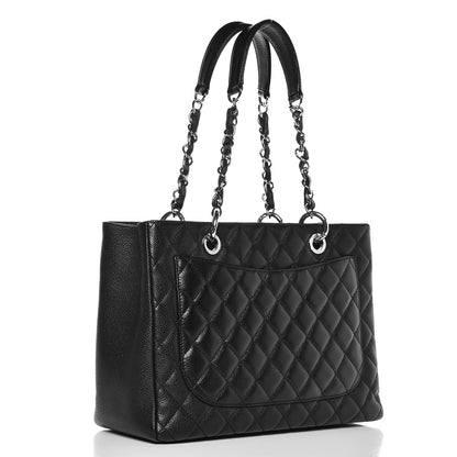 Chanel Caviar Quilted Grand Shopping Tote GST Black 3 of 9