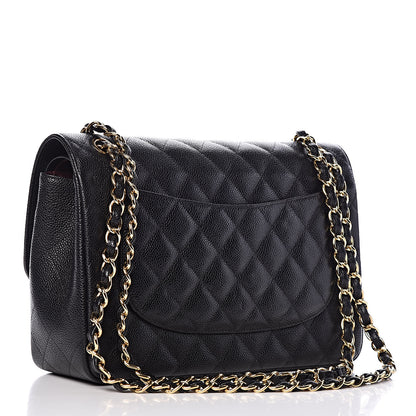 Chanel Caviar Quilted Jumbo Double Flap Black 3 of 10