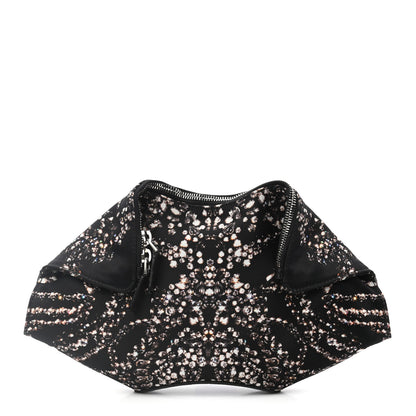 Alexander McQueen Silk Dandelion Print De Manta Clutch Black 1 of 8