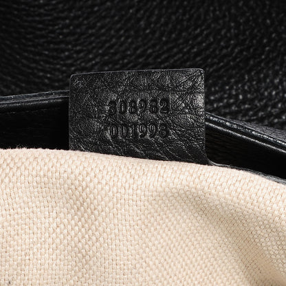 Gucci Pebbled Calfskin Medium Soho Chain Shoulder Bag Black 6 of 9