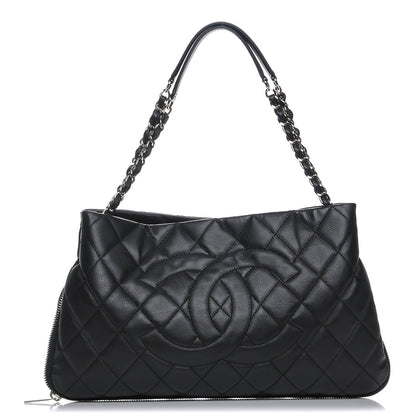 Chanel Caviar Quilted Expandable Zip Shoulder Bag Black 1 of 8