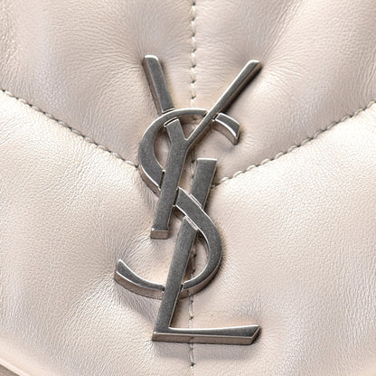 Saint Laurent Lambskin Quilted Toy Loulou Puffer Monogram Chain Satchel Crema Soft 6 of 6