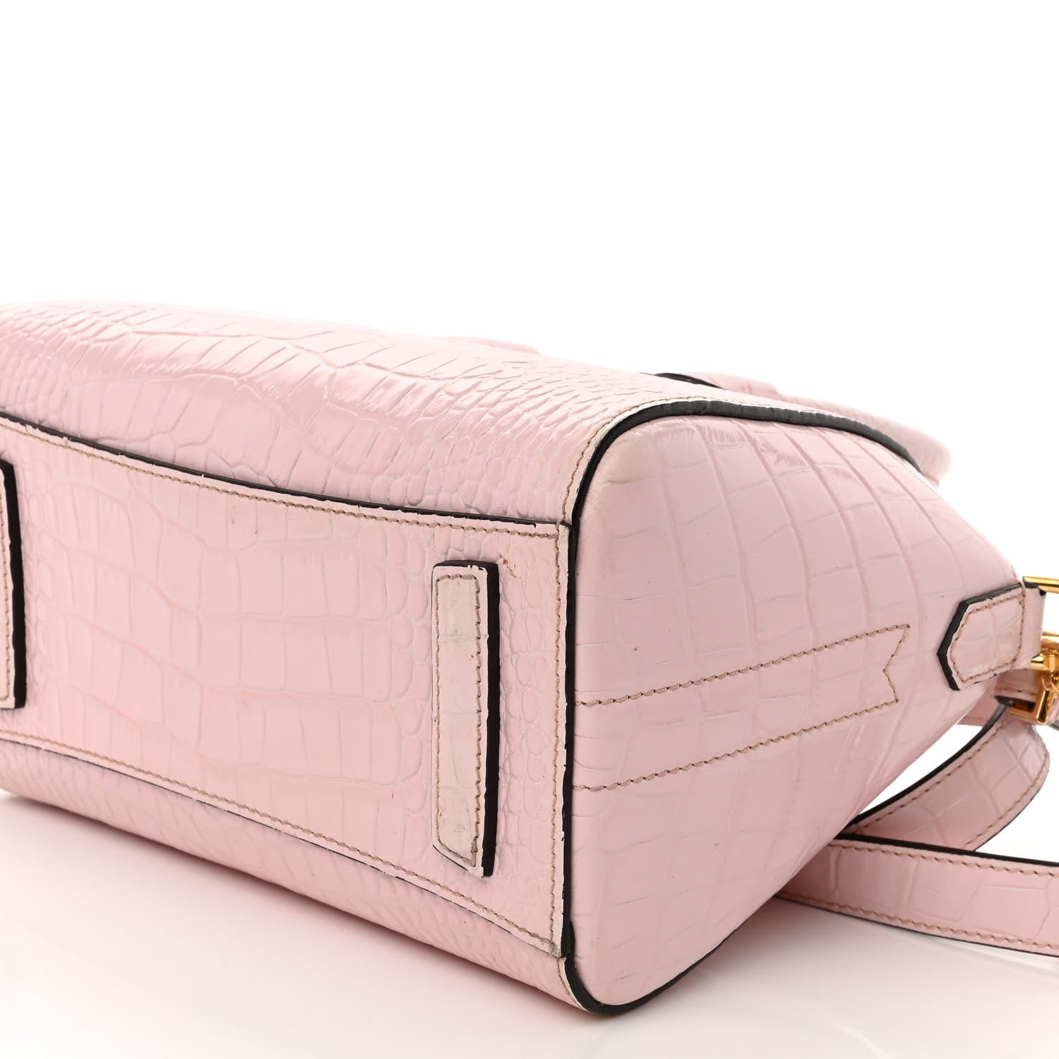 Givenchy Calfskin Crocodile Embossed Mini Antigona Pink 9 of 13