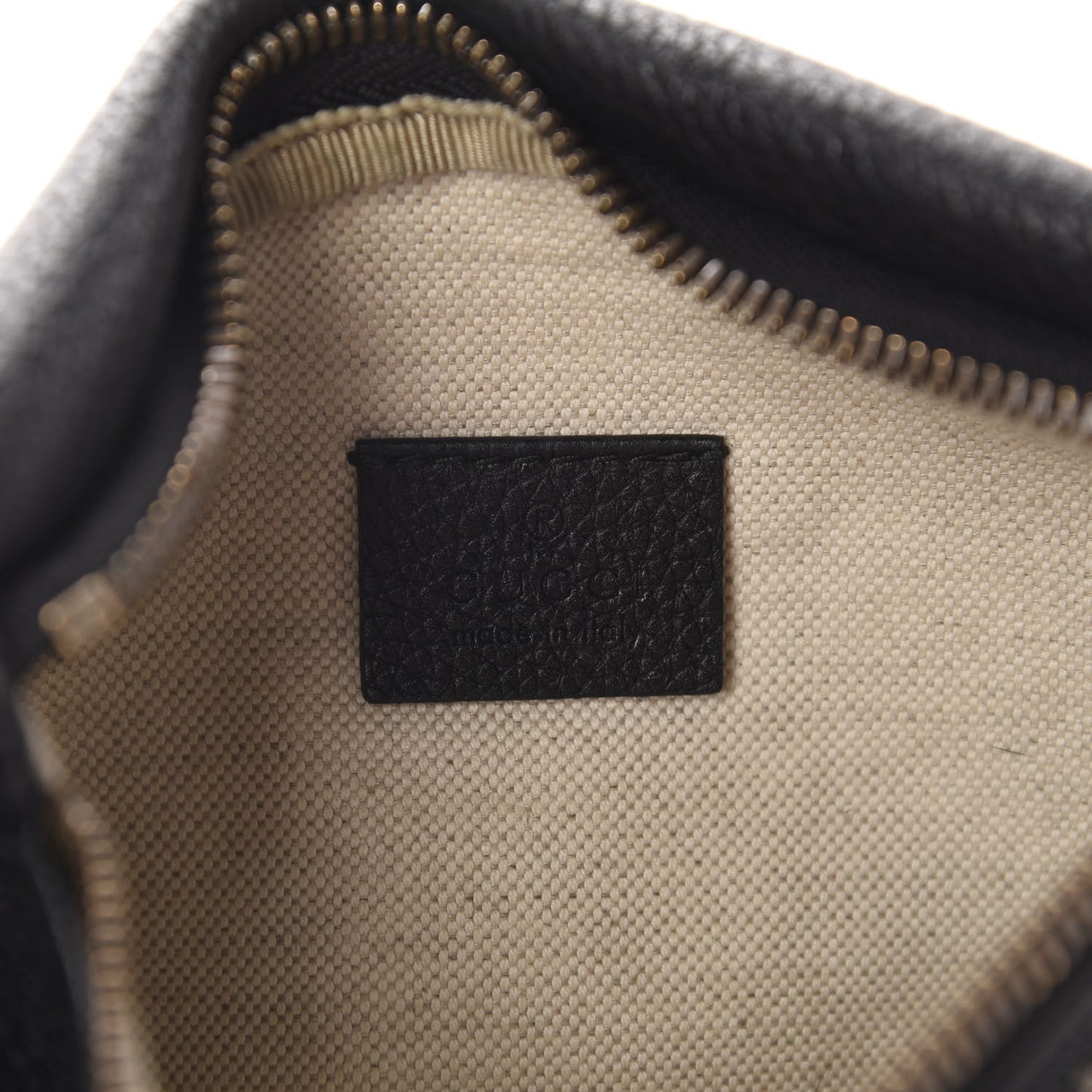Grained Calfskin Small Logo Belt Bag Black