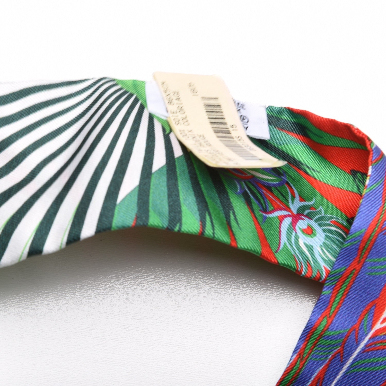 Hermes Silk Mythiques Phoenix Coloriages Twilly Blanc Vert Rouge 3 of 5