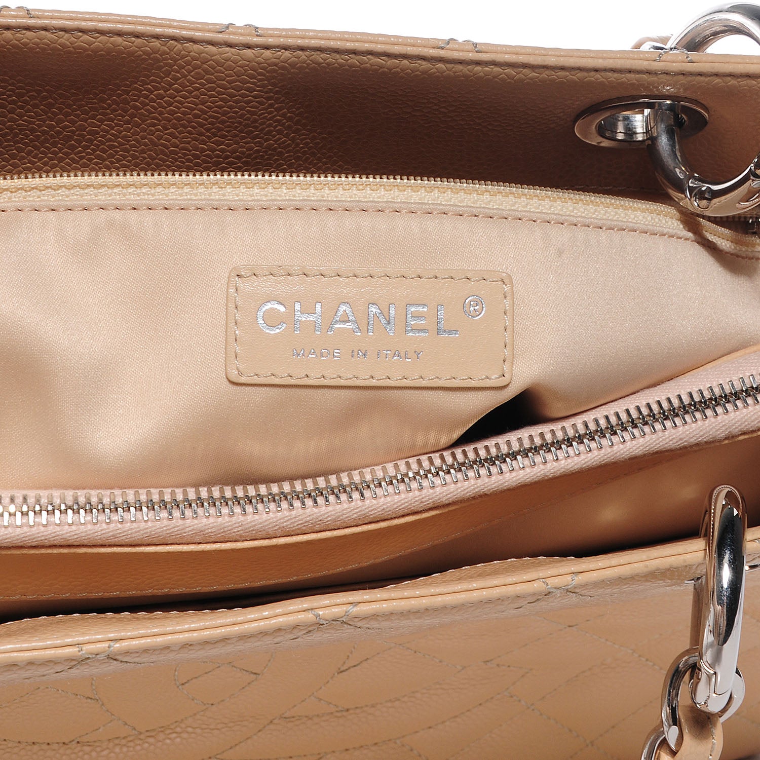 Chanel Caviar Quilted Grand Shopping Tote GST Beige Clair 5 of 7