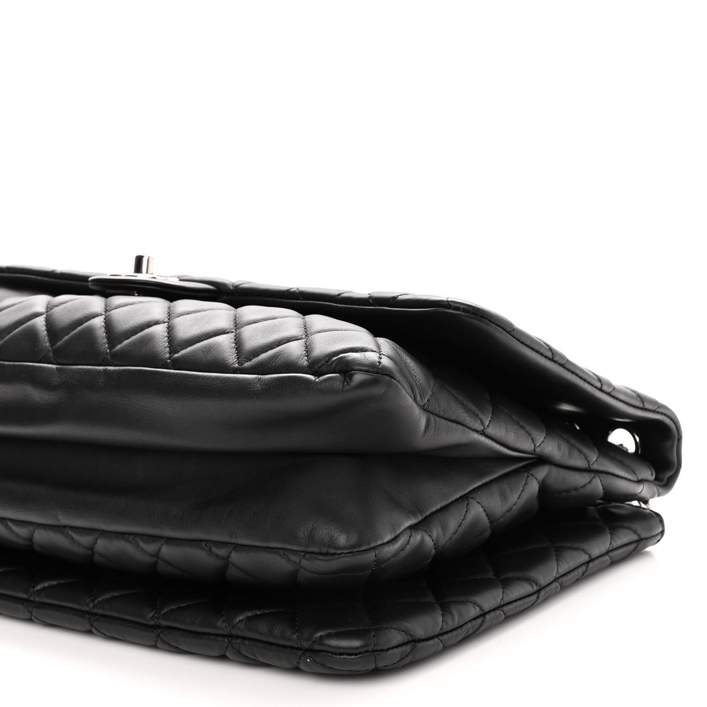 Calfskin Quilted Tender Touch Flap Bag Black