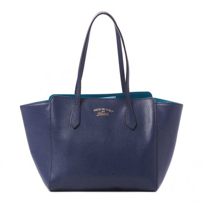 Gucci Dollar Calfskin Small Swing Tote Classic Marine Deep Cobalt 1 of 7