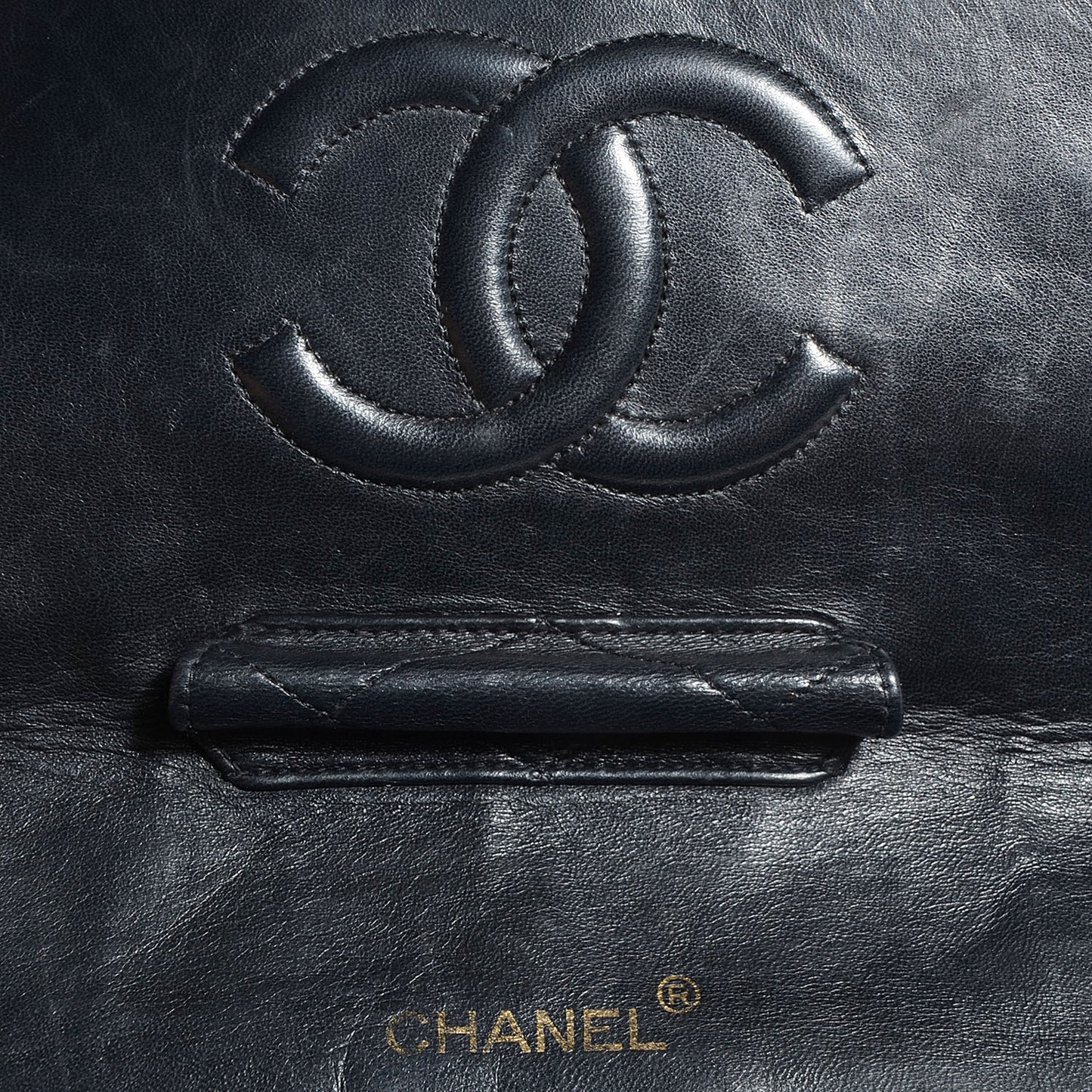 Lambskin Medium Single Flap Black