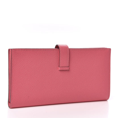 Hermes Epsom Bearn Gusset Wallet Rose Azalee 3 of 8