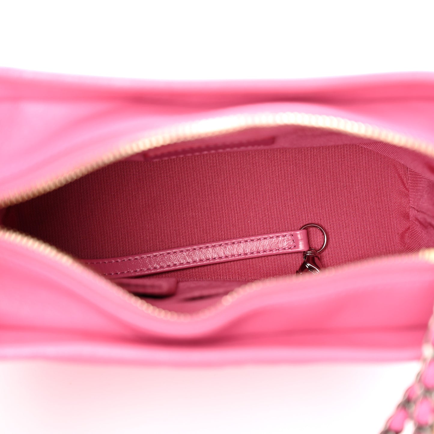 Aged Calfskin Quilted Small Gabrielle Hobo Rose