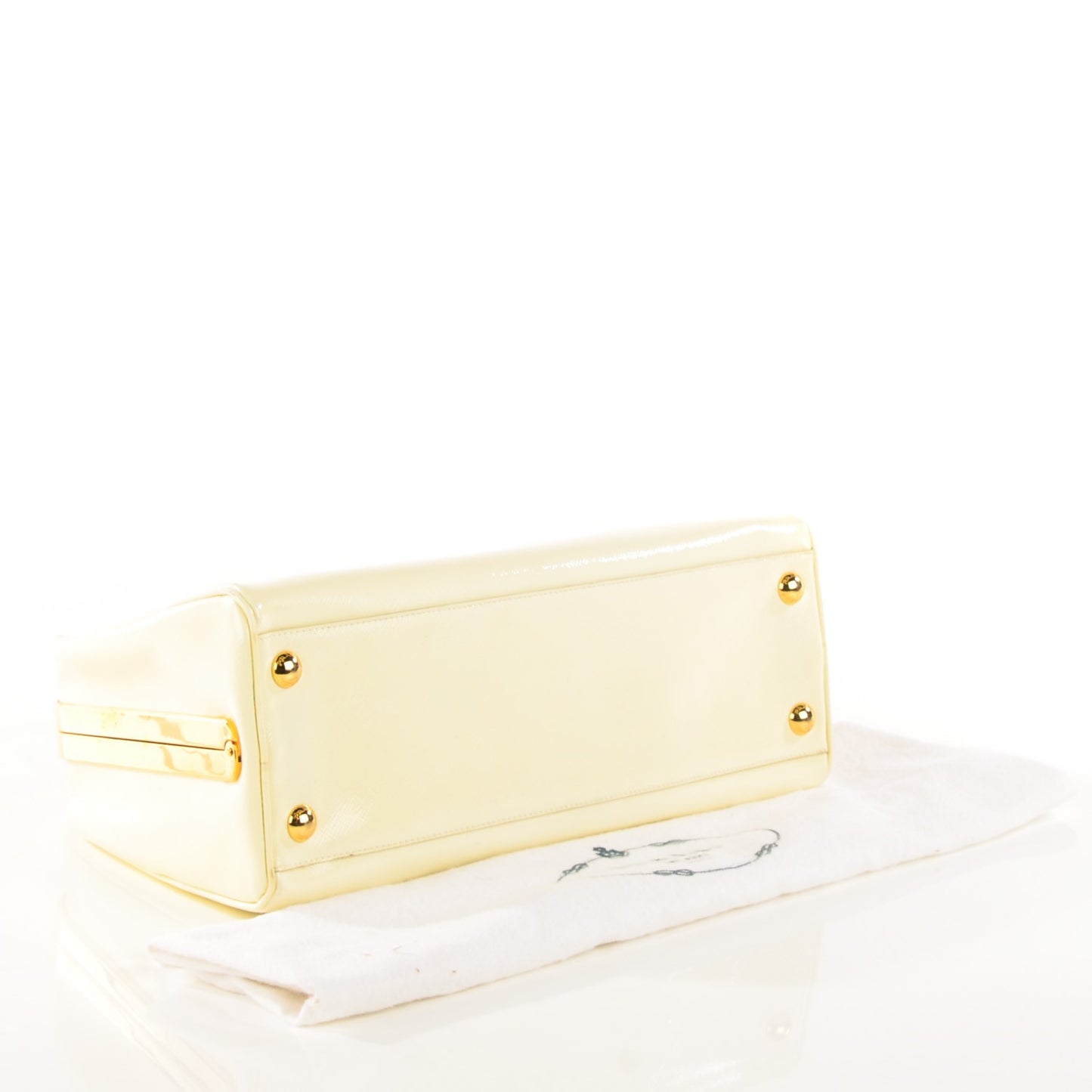 Saffiano Vernice Frame Bag White