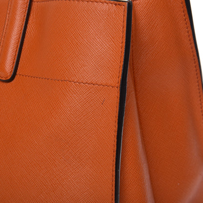 Prada Saffiano Soft Tote Papaya 17 of 19
