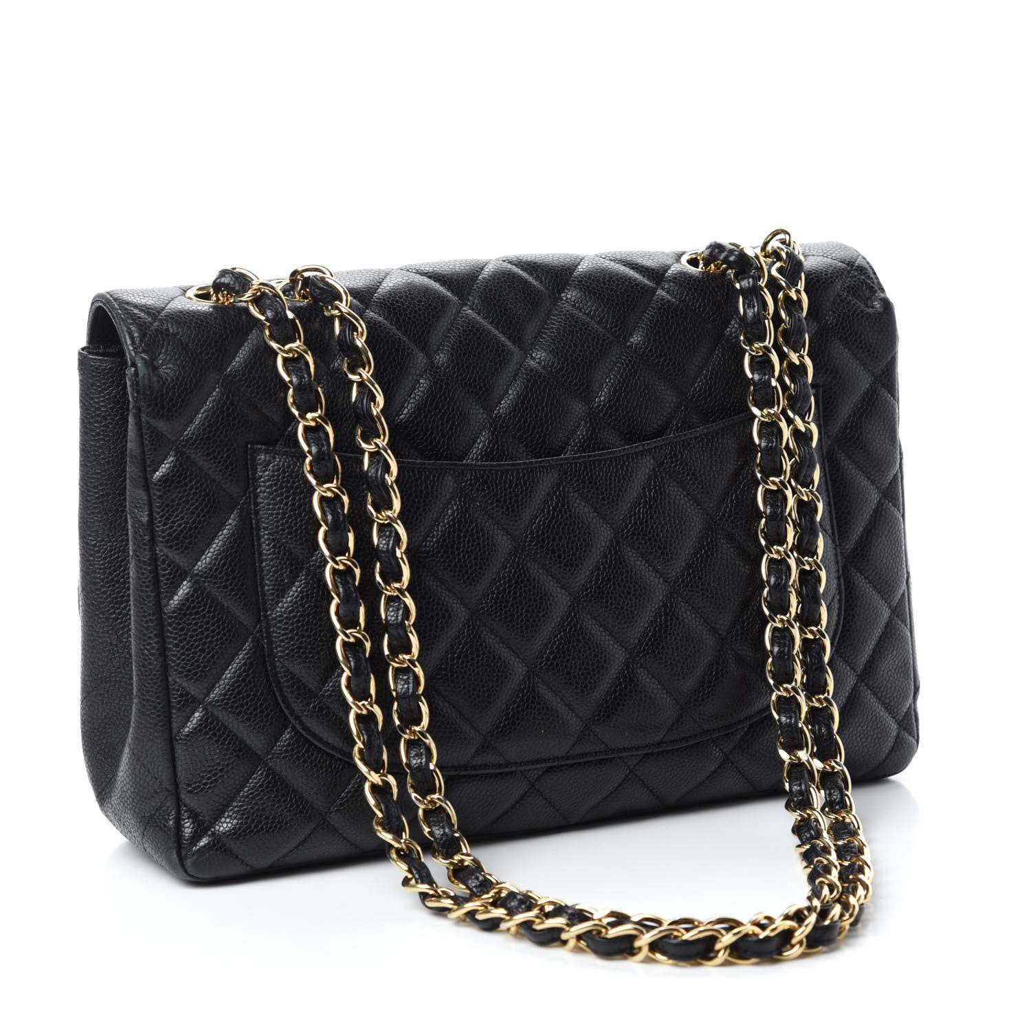 Chanel Caviar Quilted Jumbo Single Flap Black 3 of 14