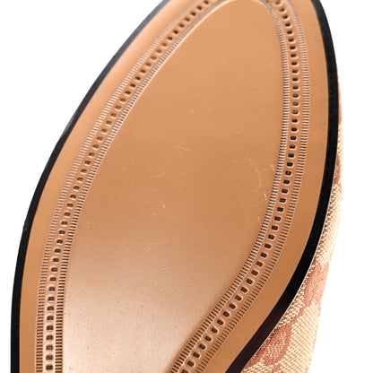 Gucci Canvas GG Monogram Horsebit Womens Jordaan Loafers 36 Beige Ruggine 8 of 9