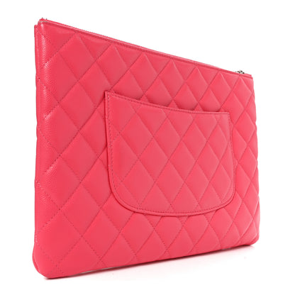 Chanel Caviar Quilted Medium Cosmetic Case Pink 3 of 8