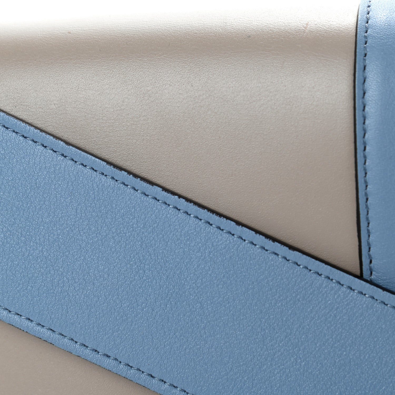 Celine Shiny Smooth Calfskin Medium Frame Shoulder Bag Medium Blue Light Taupe 9 of 10